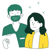 icoon van dokter en deelnemer sharepeople