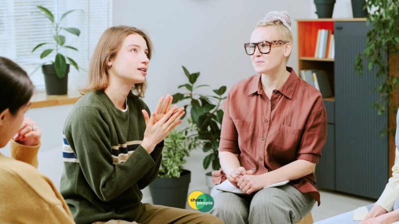 zzp'er deelt haar mentale gezondheid met een groep collega zzp'ers